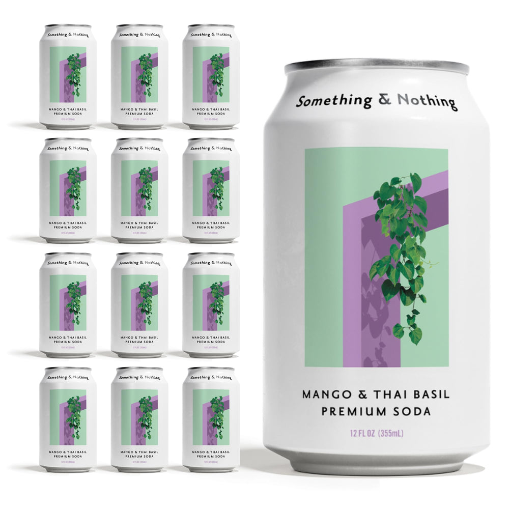 Something & Nothing front can view showing label and mango imagery for instant recognition