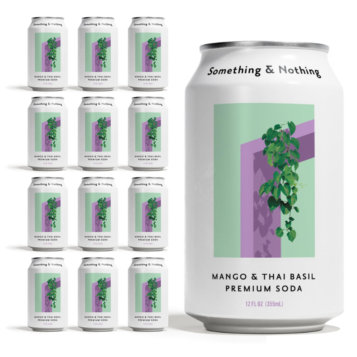 Something & Nothing front can view showing label and mango imagery for instant recognition