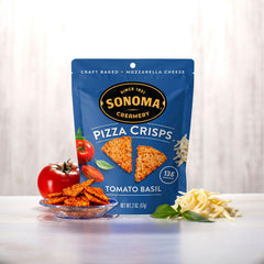 Open Sonoma Creamery bag being poured into hand for portable snack convenience