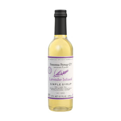 Sonoma Syrup Co bottle front view showing lavender syrup and elegant label benefit: pure flavor