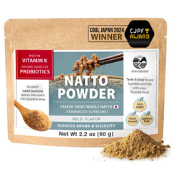 sonomono front packaging showing mild natto powder and benefits