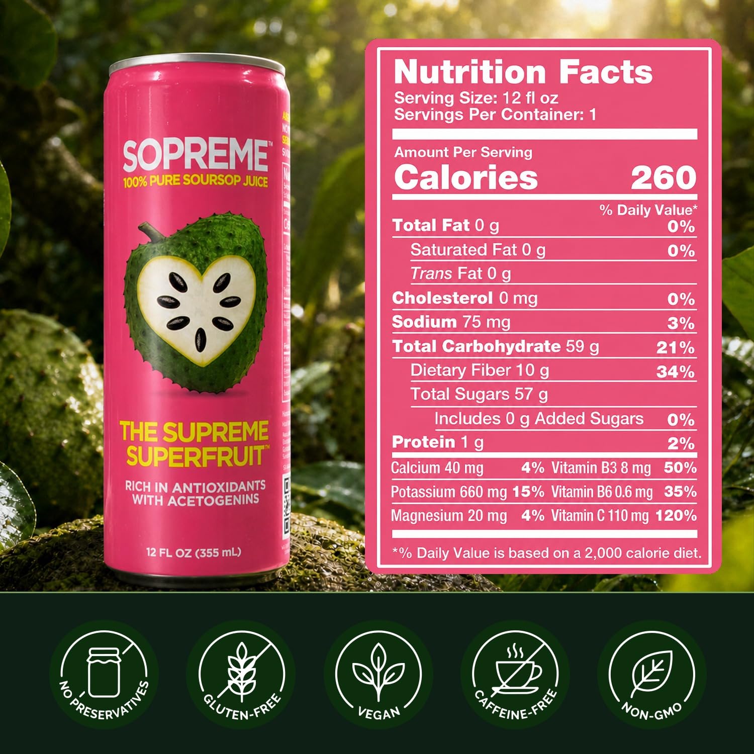 SOPREME pouring juice into a glass showing fresh flavor and ready-to-drink benefit