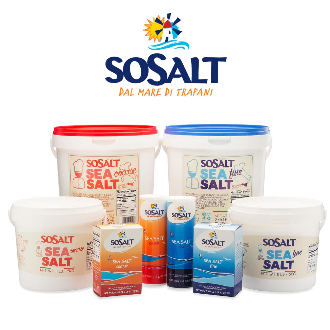 SOSALT Dal Mare di Trapani scale and box demonstrating 1 kg size and portioning