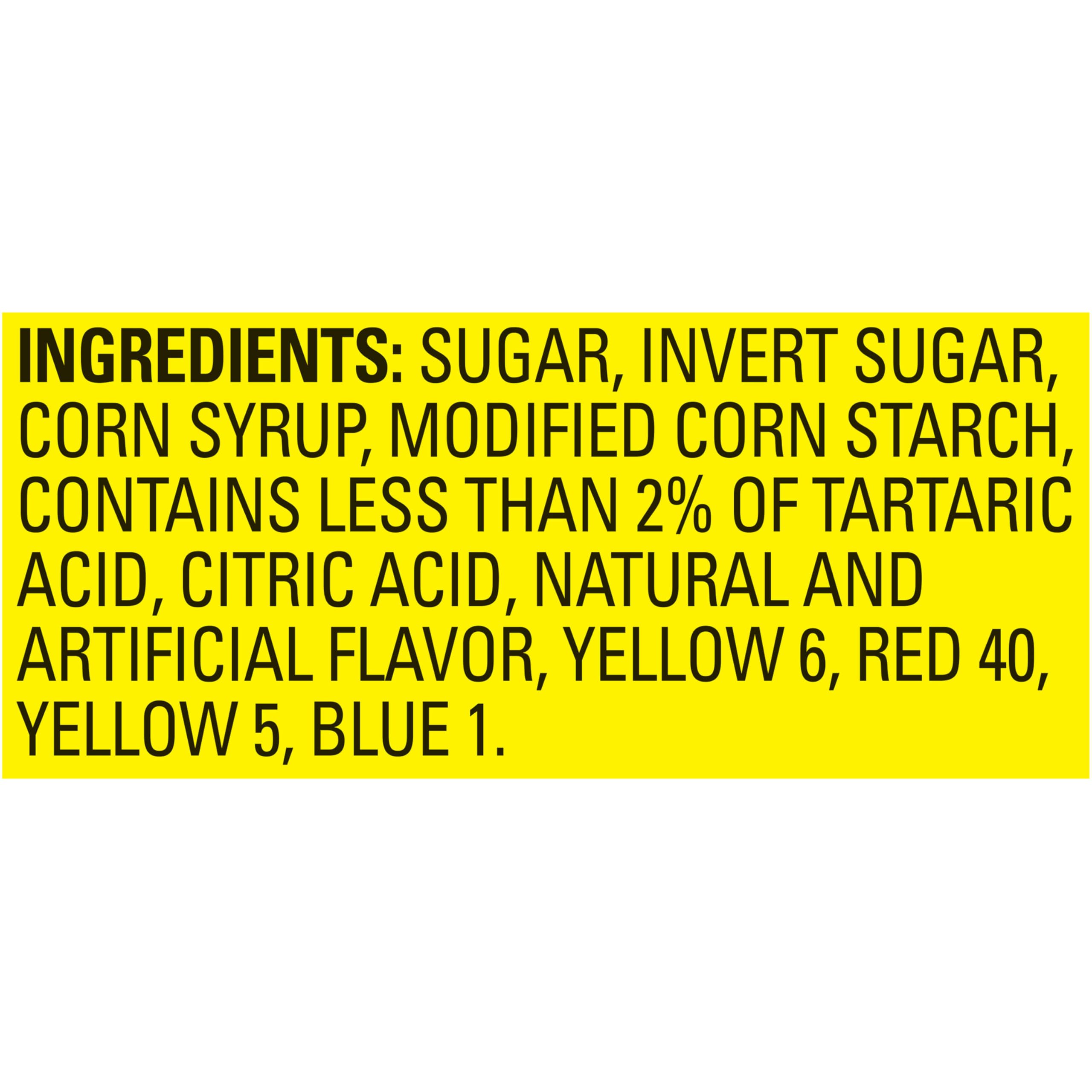 SOUR PATCH KIDS assorted colorful gummies arranged to show flavor variety