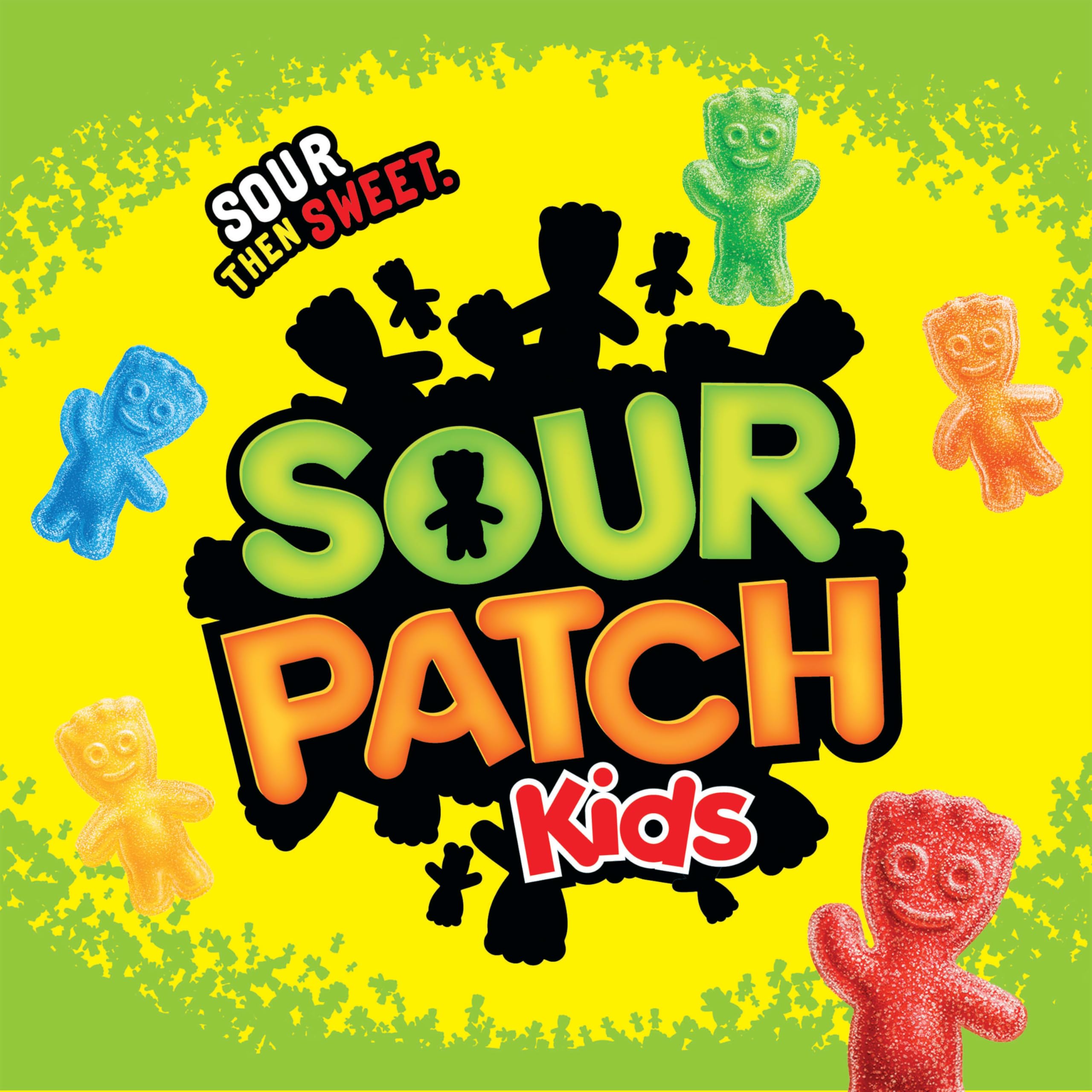 SOUR PATCH KIDS close-up of chewy texture and sour sugar coating