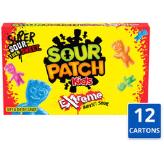 SOUR PATCH KIDS open box with gummies spilling out for easy portion visual and convenience
