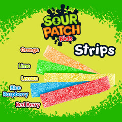 SOUR PATCH KIDS bent candy belt showing soft chewy texture and flexibility