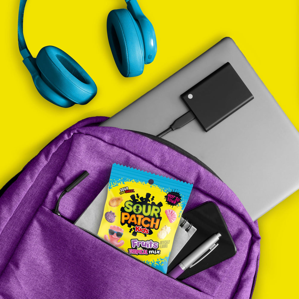 SOUR PATCH KIDS label showing ingredients and flavors for informed shoppers