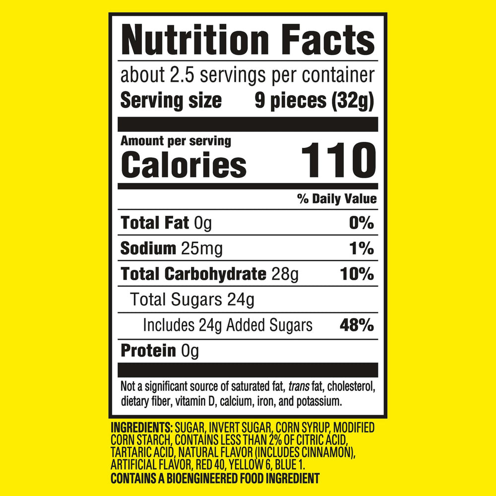 SOUR PATCH KIDS open bag top view with single-serve convenience for on-the-go snacks