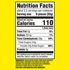 SOUR PATCH KIDS open bag top view with single-serve convenience for on-the-go snacks
