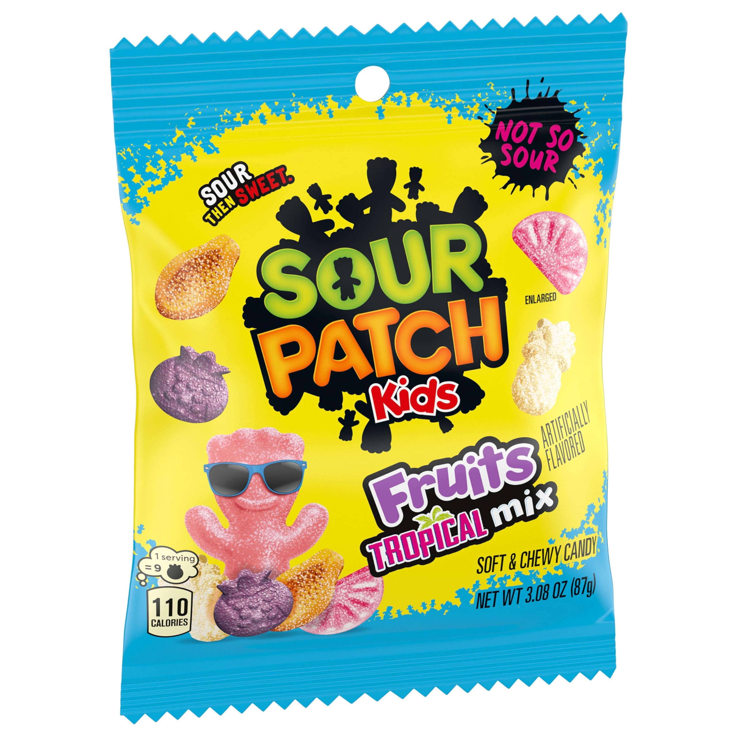 SOUR PATCH KIDS party table spread displaying vibrant candies for event décor