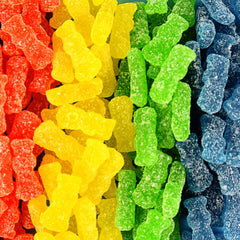 SOUR PATCH KIDS assortment laid out to show fruit flavor variety
