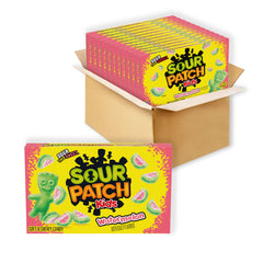 SOUR PATCH KIDS front box showing watermelon flavor and easy grab appeal
