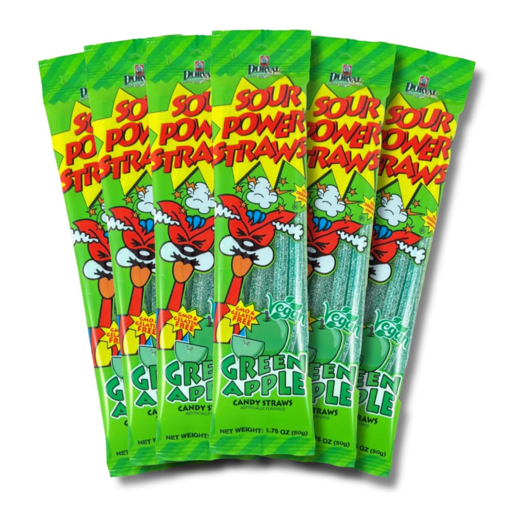 Sour Power front packaging showing green apple flavor for clear identification and appeal