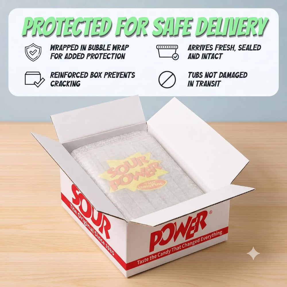 Sour Power label and ingredients panel highlighting vegan and non‑GMO benefit