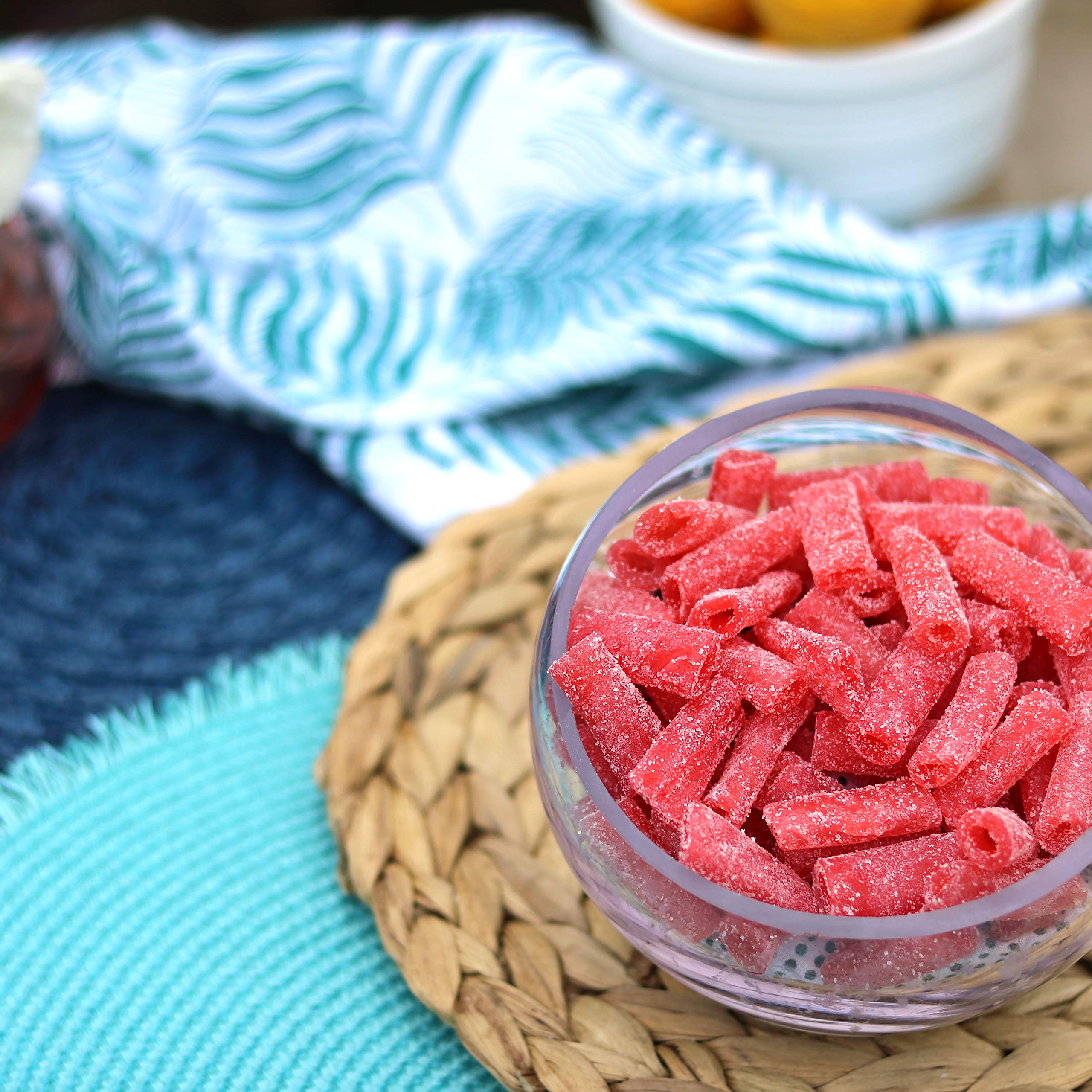 Sour Punch bites beside pretzels showing sweet and salty pairing benefit