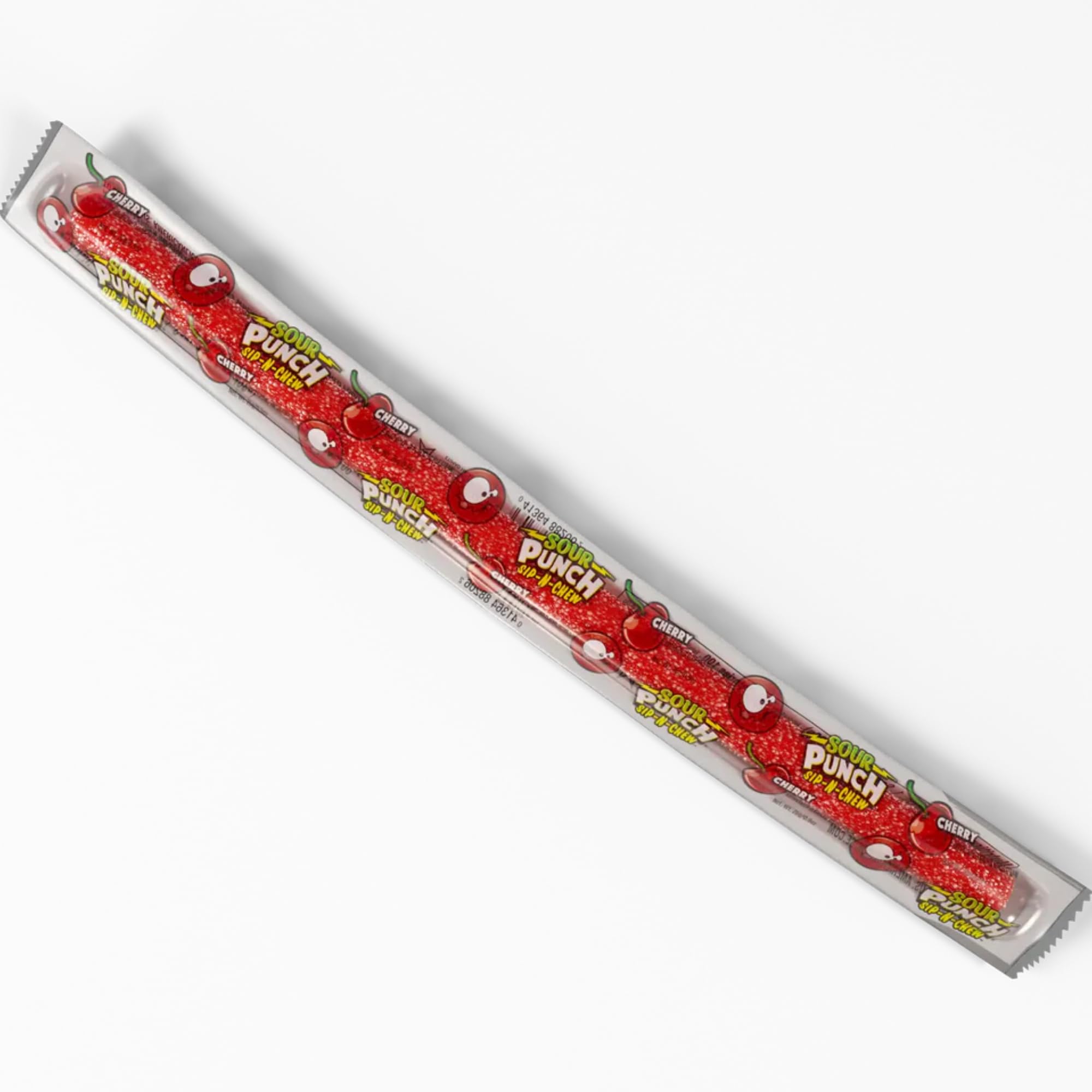 Three Sour Punch straws individually wrapped, demonstrating hygiene and portion control
