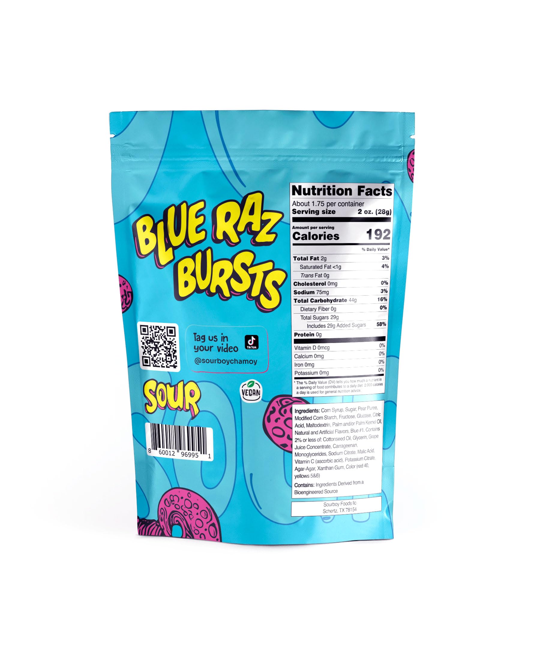 Resealable zipper on Sourboy 3.5 oz pouch emphasizing freshness and portability