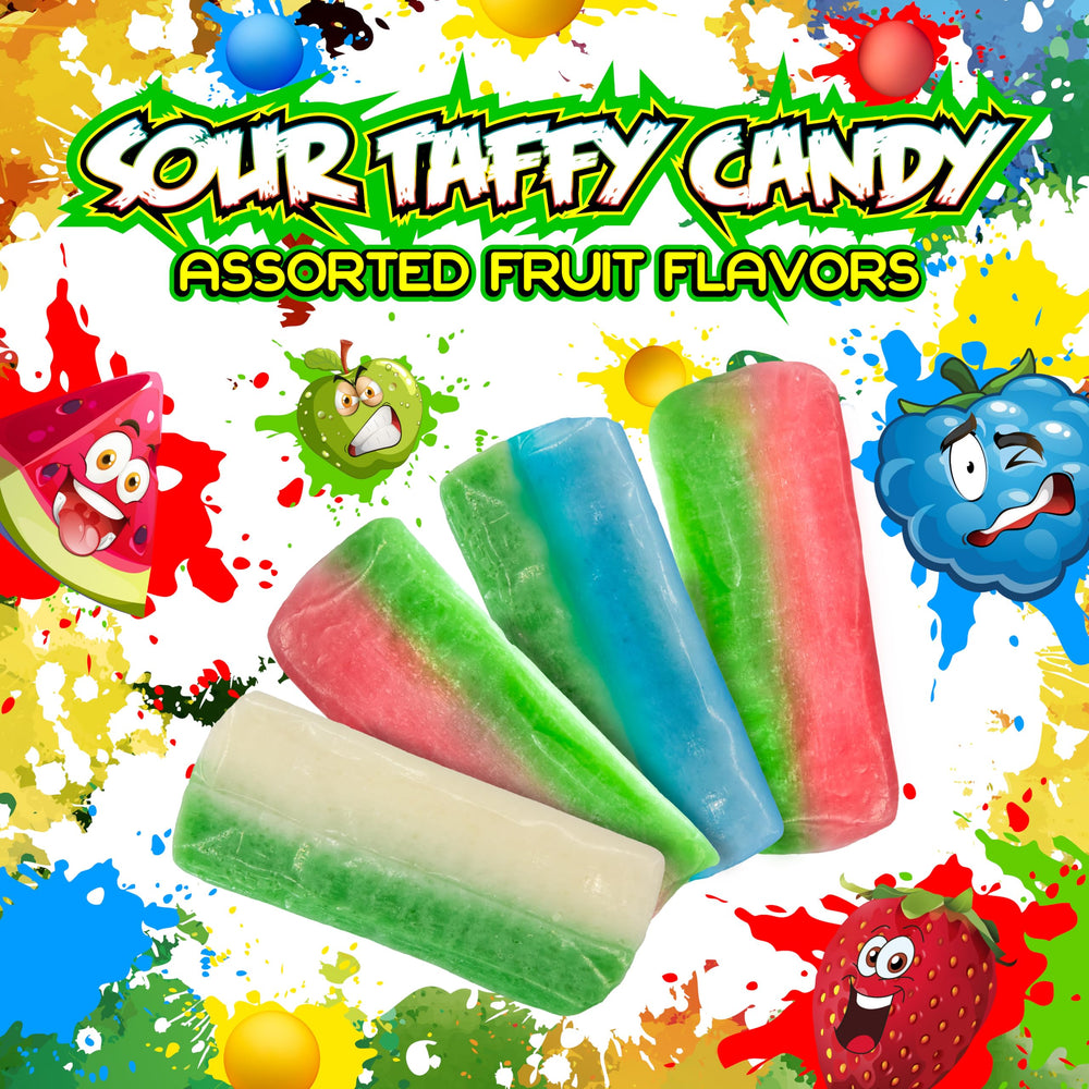 SOURZAP taffy held in hand to show bar size and convenient portioning