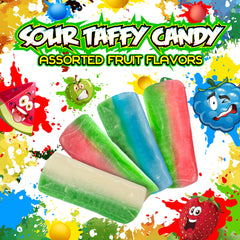 SOURZAP taffy held in hand to show bar size and convenient portioning