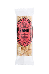 SOUTH FORTY SNACKS ingredient display with whole peanuts and honey indicating simple ingredients