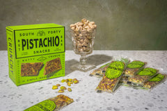 South Forty Snacks bar held in hand for scale and convenient portioning
