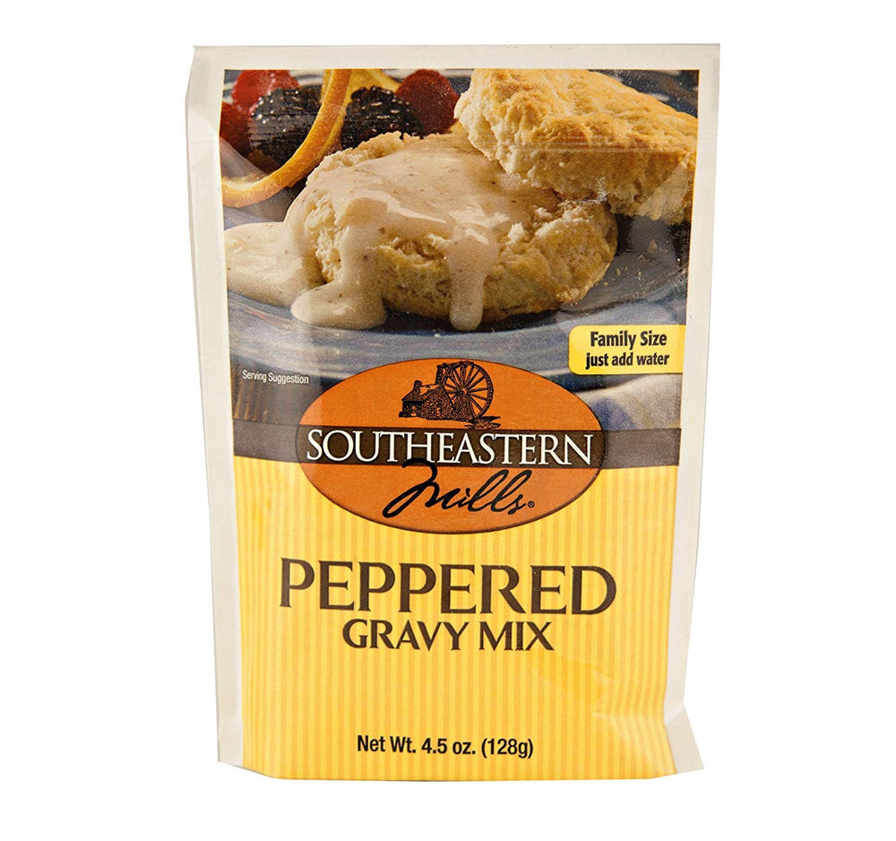 Southeastern Mills front package showing four 4.5 oz envelopes and clear branding for convenience