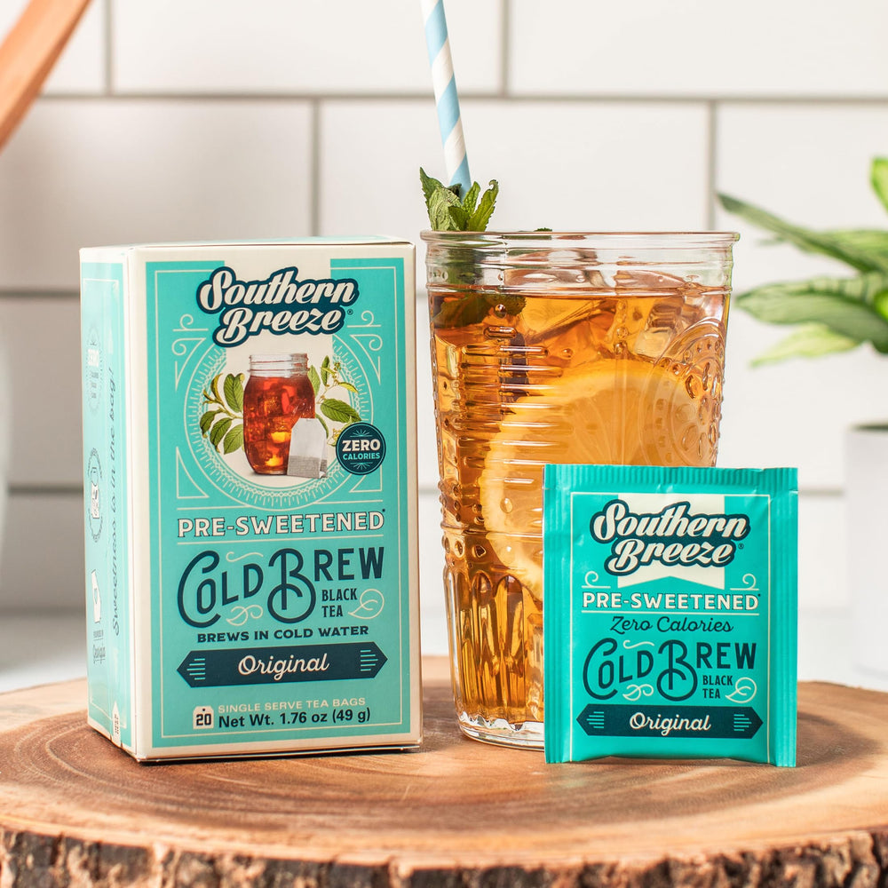 Southern Breeze steeping in pitcher illustrating cold brew convenience and quick prep