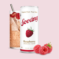 SOVÁNY close-up of raspberry juice concentrate highlighting real fruit flavor