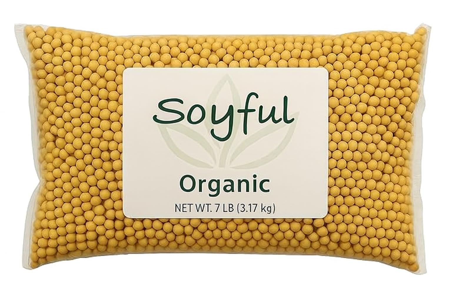 SOYFUL front packaging 7 lb bag showing organic label and origin benefits