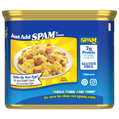 SPAM twelve-pack stacked for pantry-ready, long-lasting supply