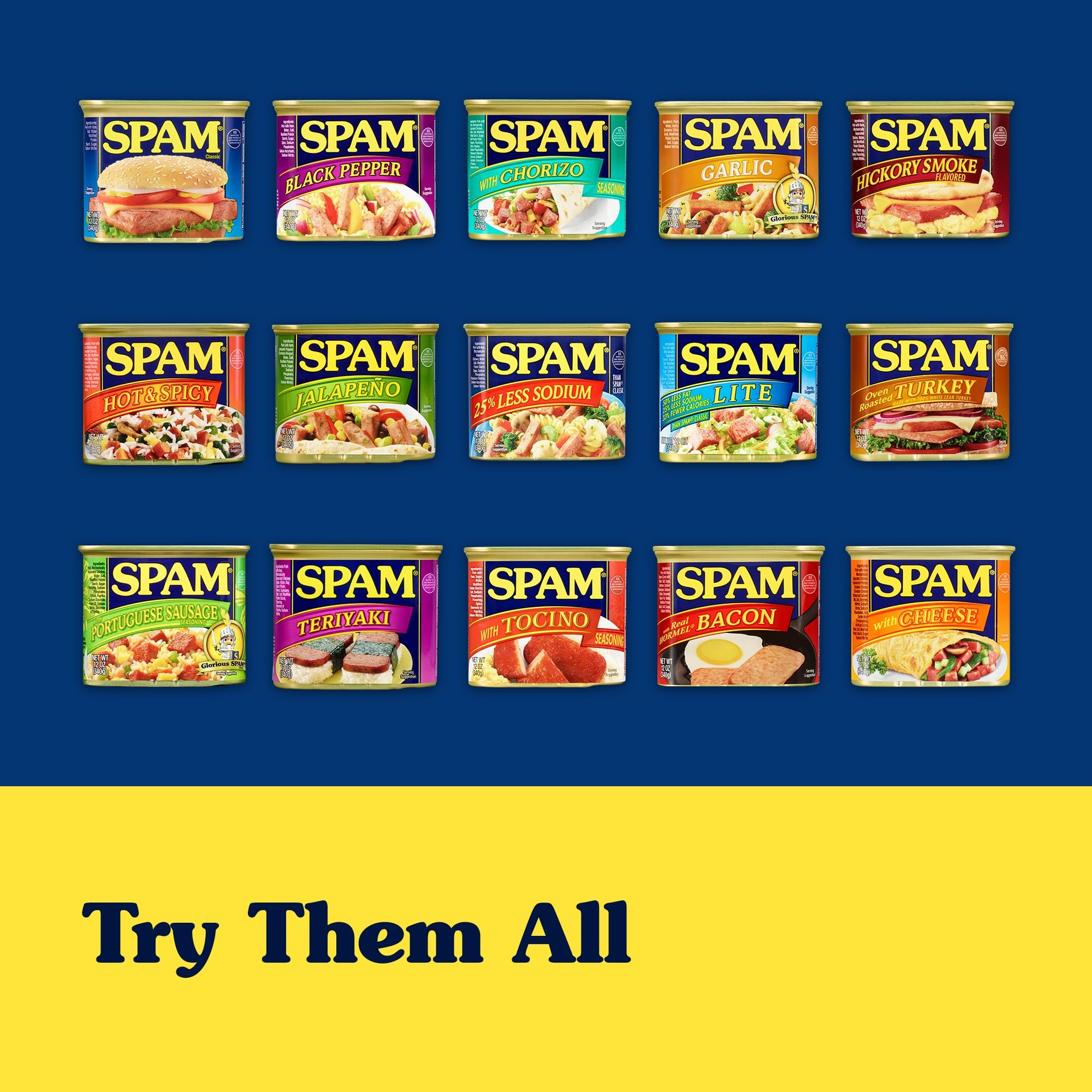 SPAM Lite 12-pack beside a ruler for clear size comparison