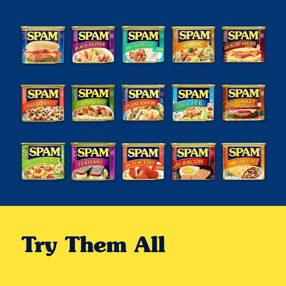 SPAM Lite 12-pack beside a ruler for clear size comparison