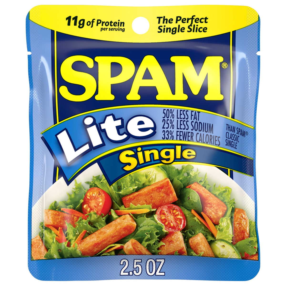 SPAM Lite front packaging showing brand and single-pouch convenience