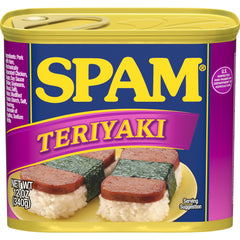 SPAM Teriyaki front can showing brand and flavor for easy identification