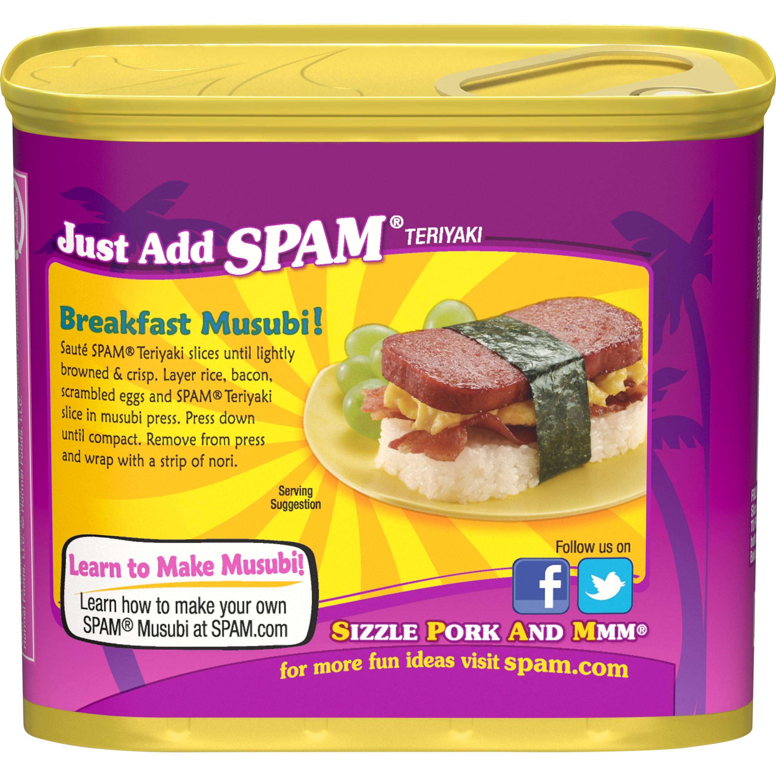 SPAM Teriyaki open can revealing cooked pork texture and ready-to-use convenience