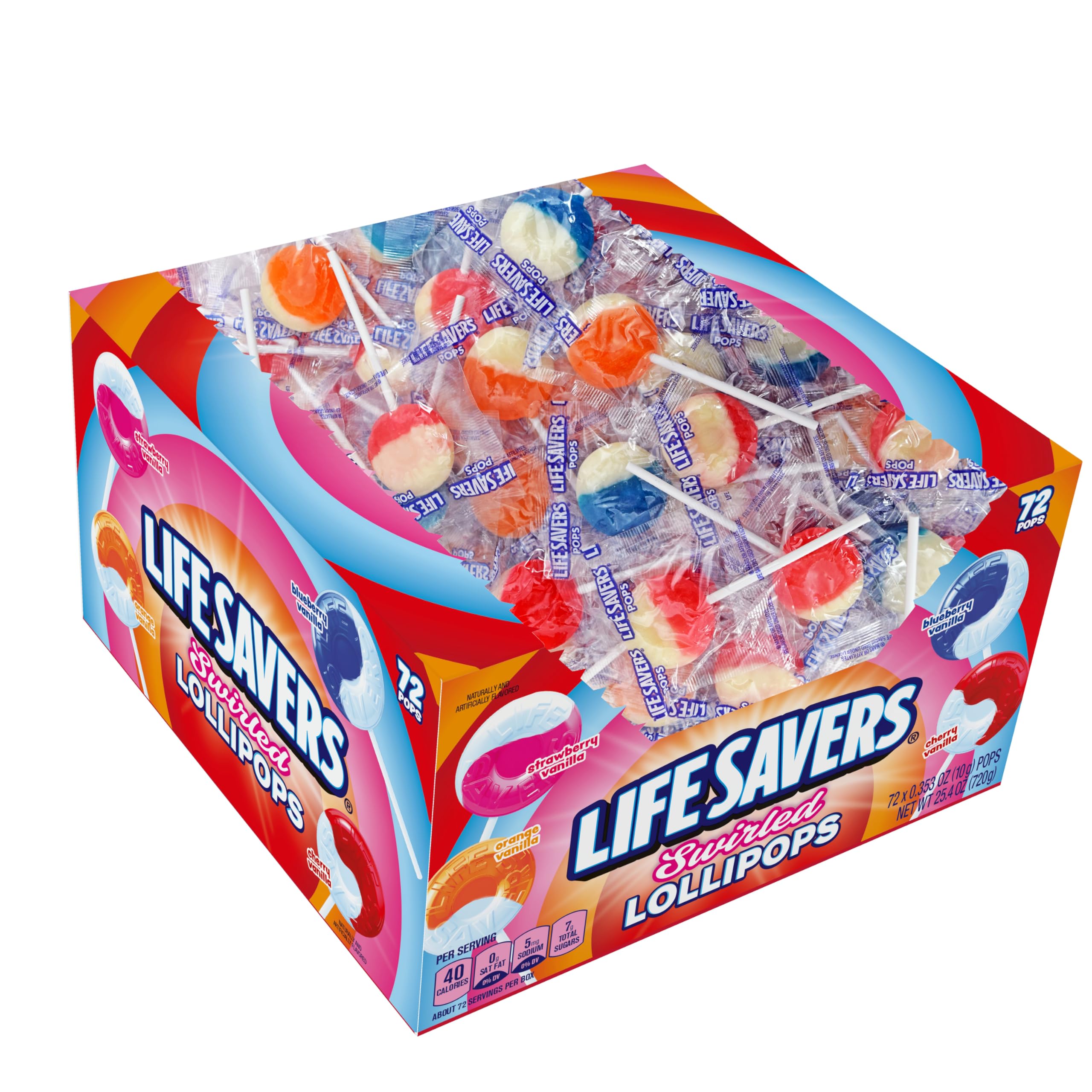 Spangler Life Savers close-up of swirl texture highlighting creamy fruit blend