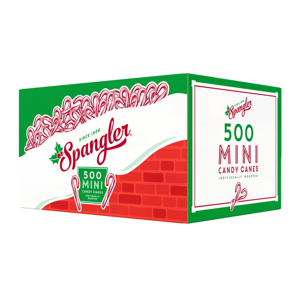 Spangler close-up of red and white stripes highlighting texture and mint appeal