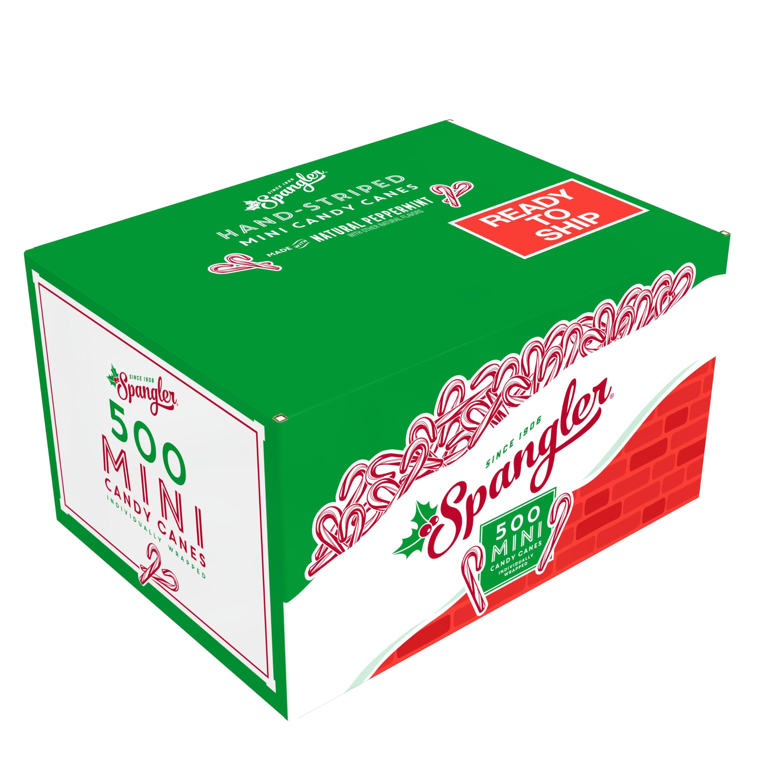 Spangler candy canes in stockings and on table enhancing holiday decor and sharing