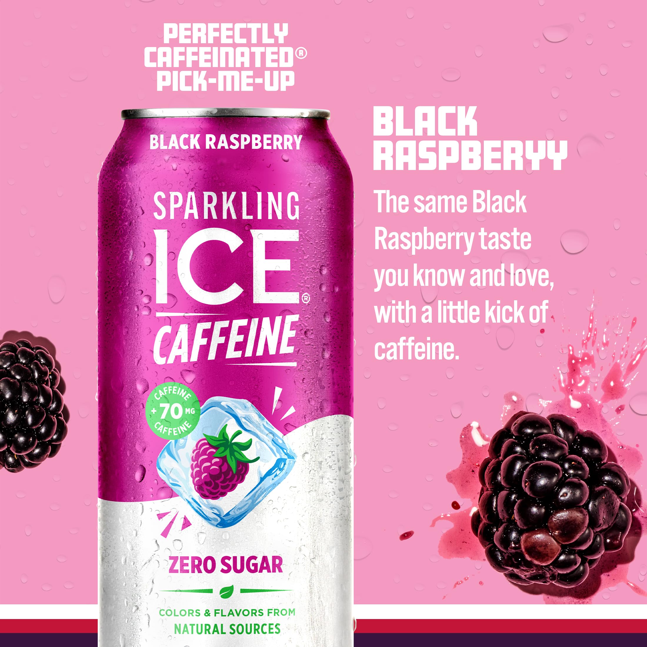 Sparkling Ice close-up of a can highlighting label and vibrant color