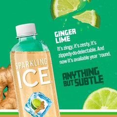 Sparkling Ice bottle close-up highlighting fizz and clear liquid for refreshing appeal