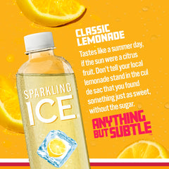 Sparkling Ice bottle close-up label showing vitamin information and bright color benefits