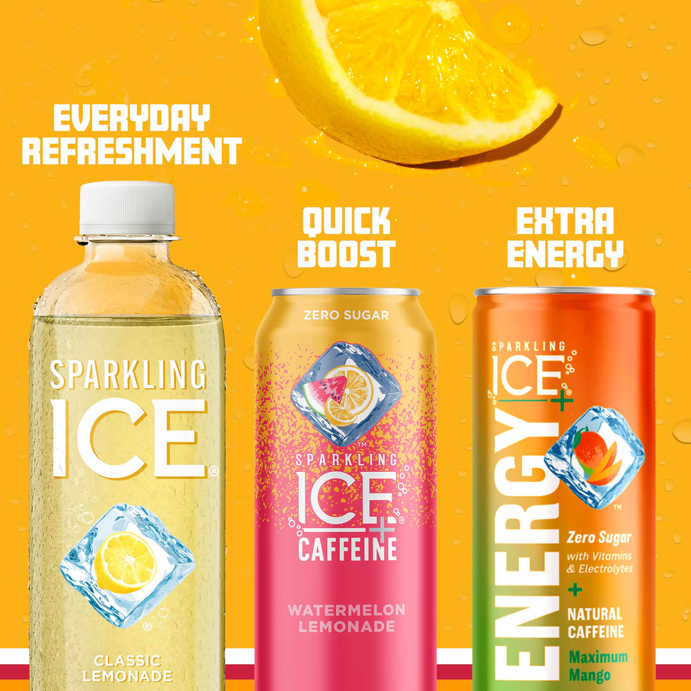 Sparkling Ice bottle on picnic table outdoors illustrating convenient low-calorie refreshment