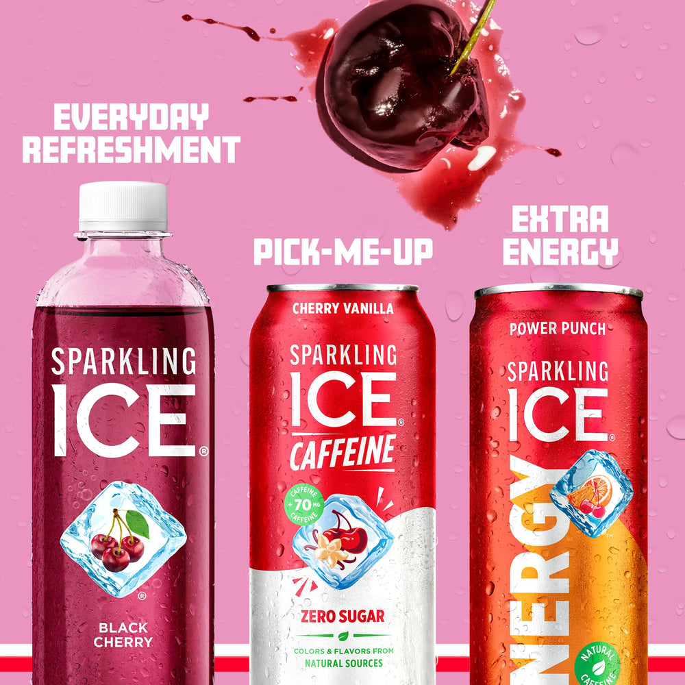 Sparkling Ice nutritional label close-up showing vitamins and ingredient transparency benefit