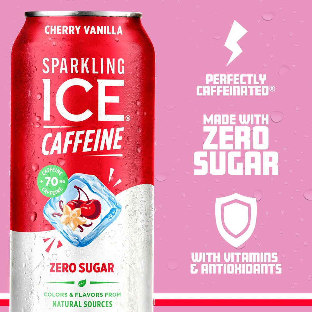 Sparkling Ice pouring into glass with fizz and refreshing taste benefit