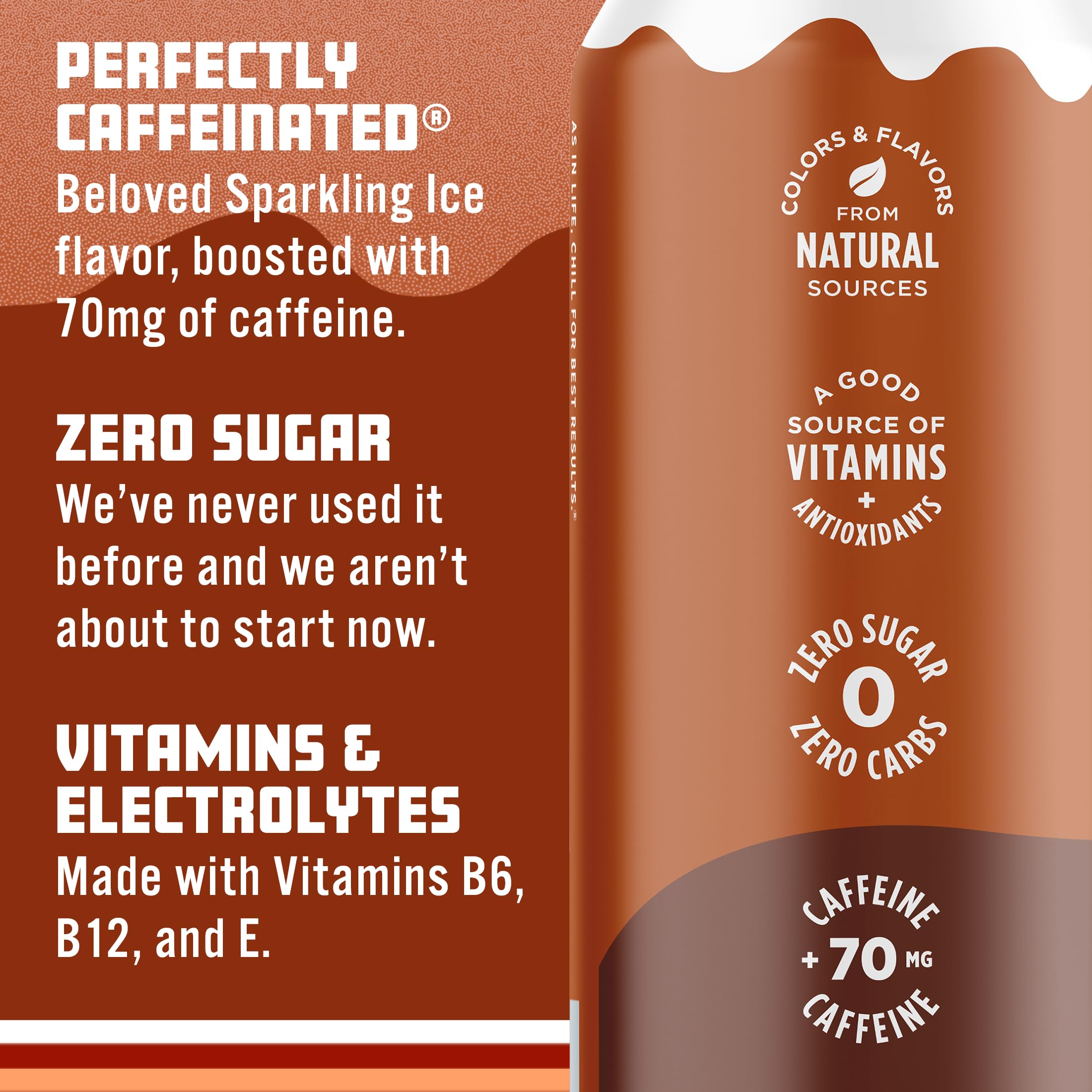 Sparkling Ice root beer can beside a soda bottle to show 16 fl oz size