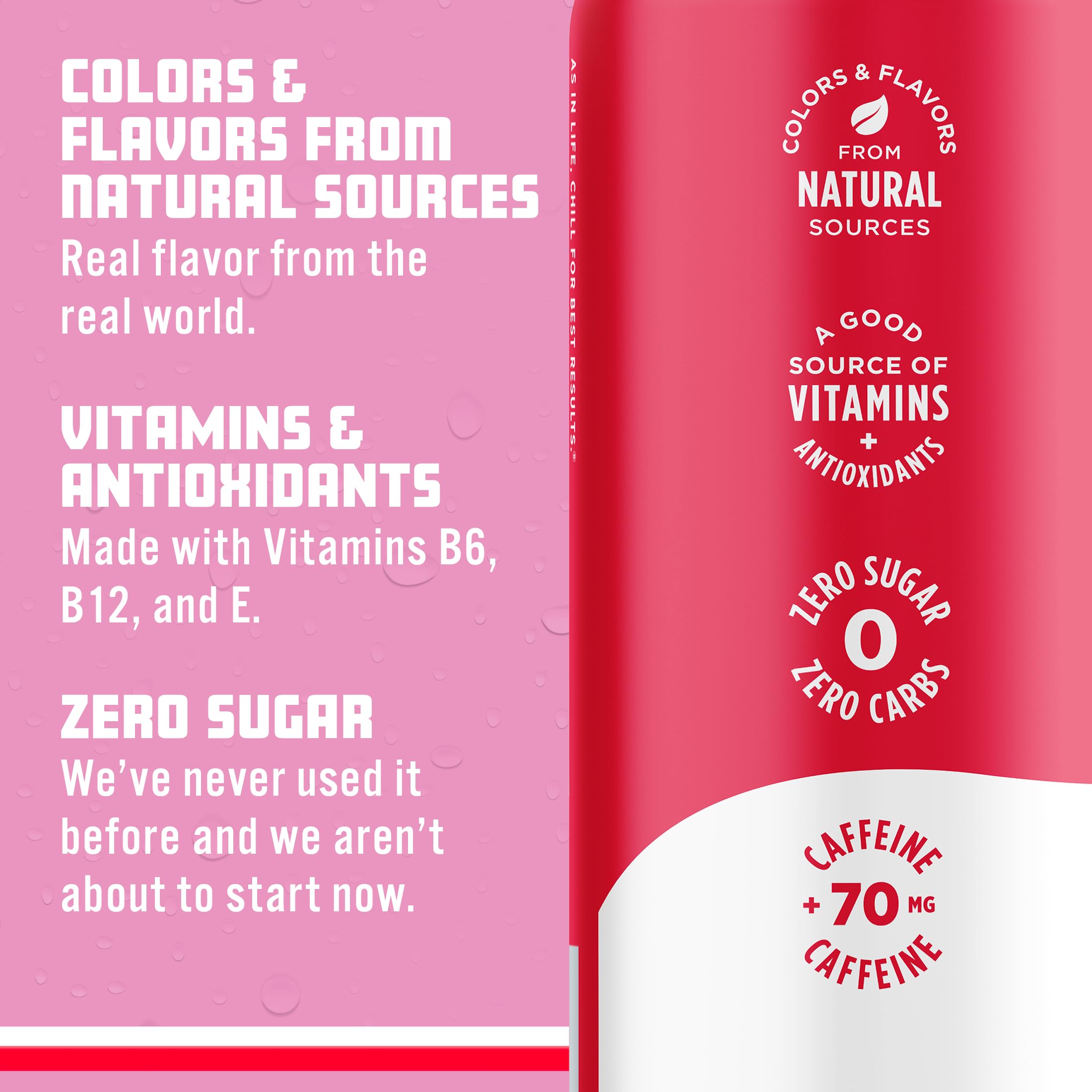 Sparkling Ice next to a smartphone showing 16 fl oz scale and portability benefit
