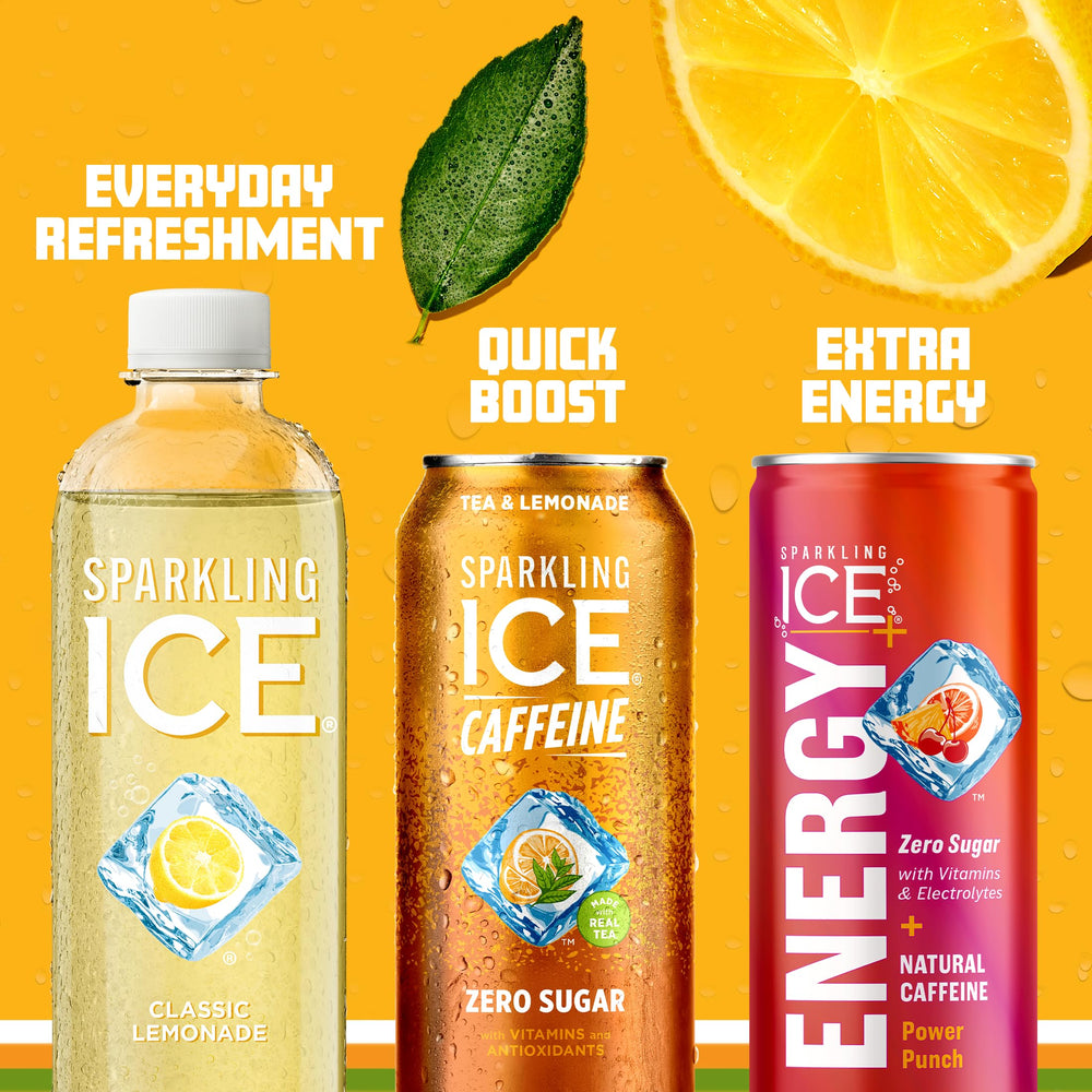 Sparkling Ice twelve-pack chilled in fridge, illustrating ready-to-serve convenience
