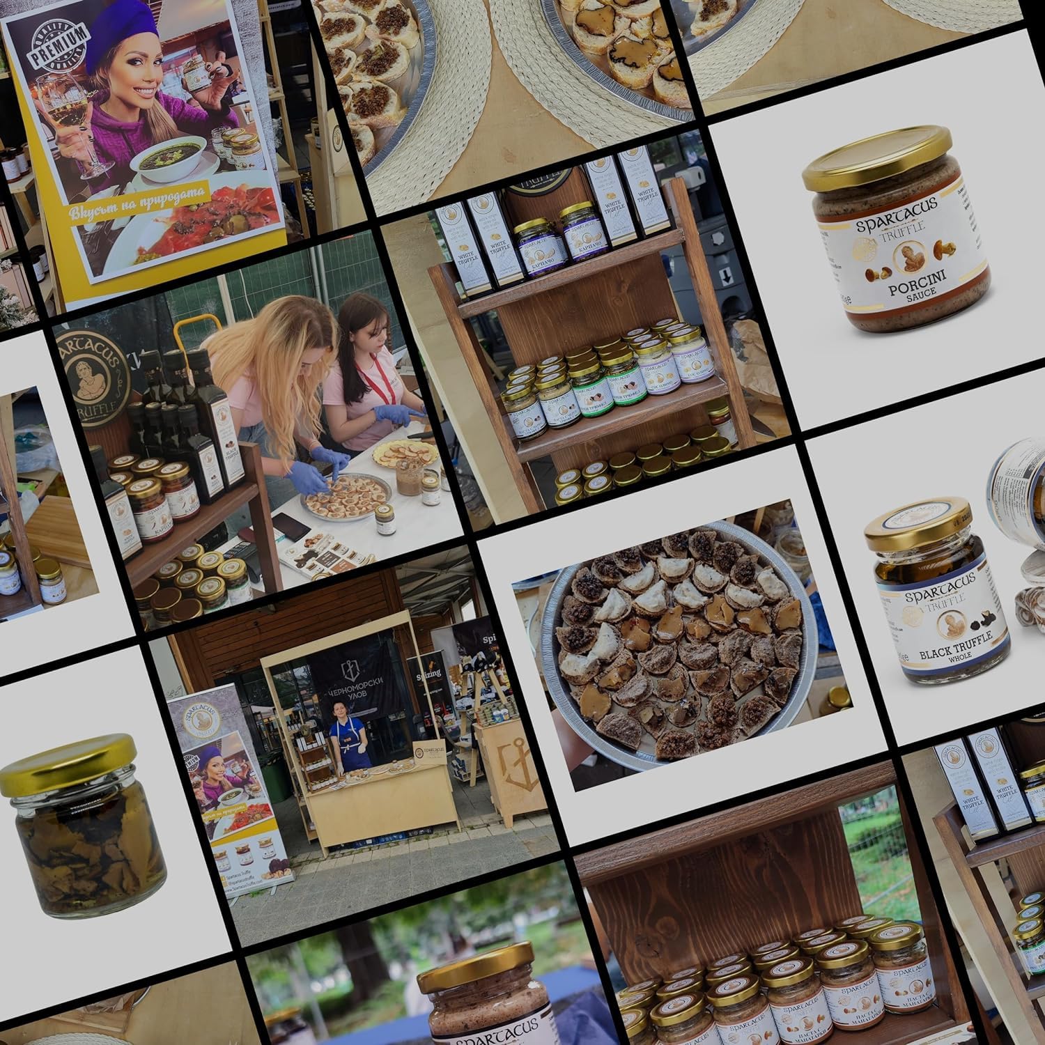 Spartacus Truffle label detail highlighting ingredients and small-batch origin
