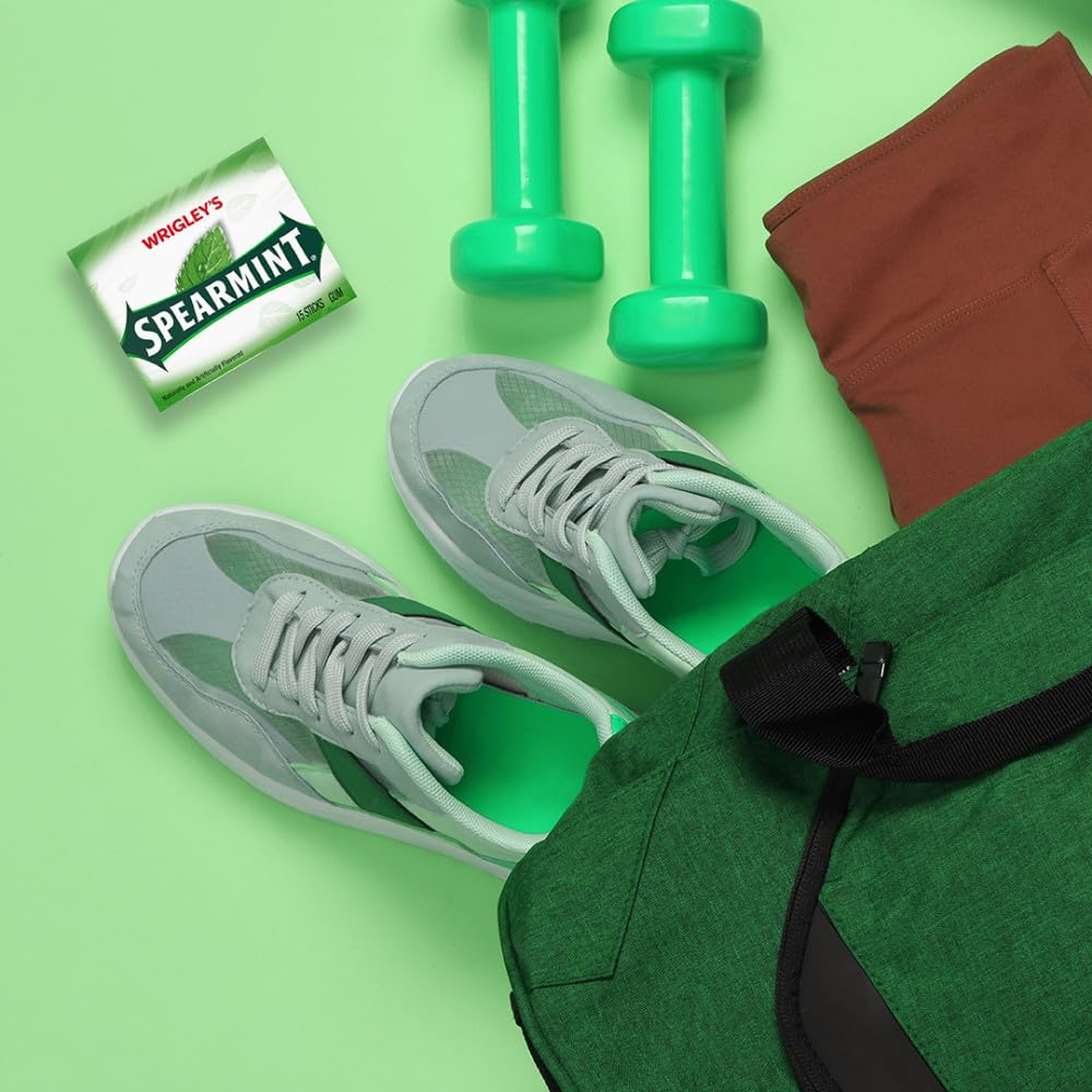 SPEARMINT all ten retail packs laid out, ideal for stocking up